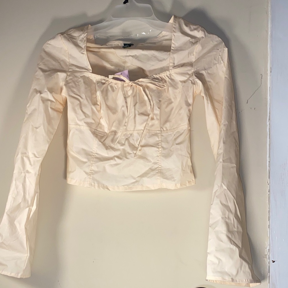Wild Fable Pink Crop Top with Square Neckline - Picture 2 of 5
